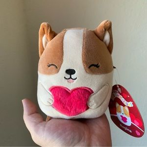 Squishmallows 5” Regina The Corgi Valentines Series